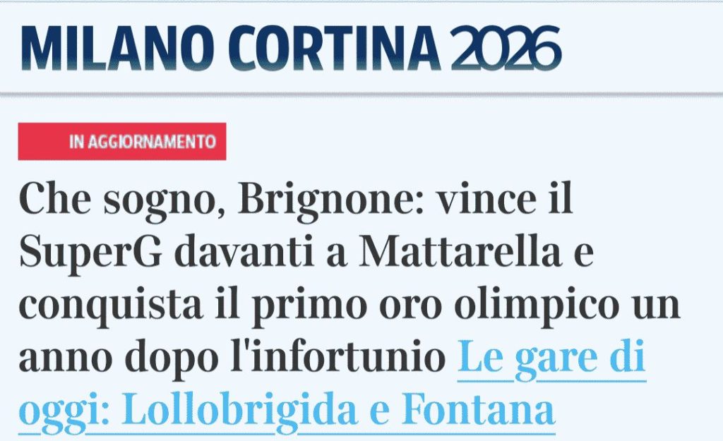 Brignone vince il SuperG... davanti a Mattarella