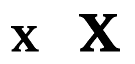 [x e X]