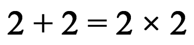 [2+2 = 2&times;2]
