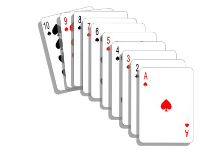 [una scala di carte]