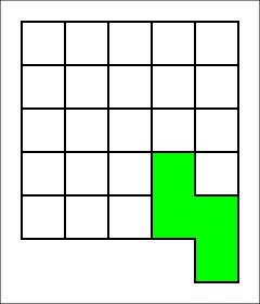 [il quadrato 5x5 e un pezzo]