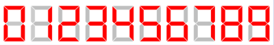 [i numeri da 0 a 9 nel display]