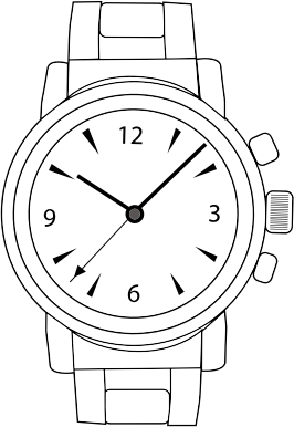 [un orologio con tre lancette]