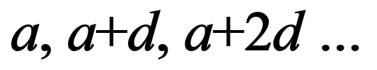 [a, a+d, a+2d...]