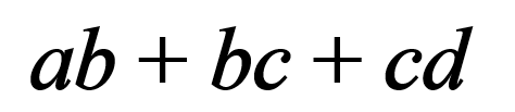 [ab+bc+cd]