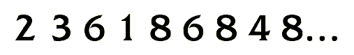 [2 3 6 1 8 ...]
