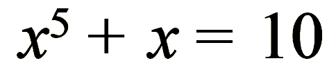 [x^5+x=10]