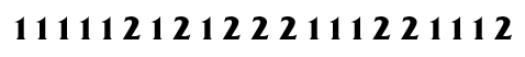 [ 1 1 1 1 1 2 1 2 1 2 2 2 1 1 1 2 2 1 1 1 2]