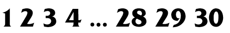 [i numeri da 1 a 30]