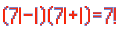 [(71-1)(71+1)=7!]