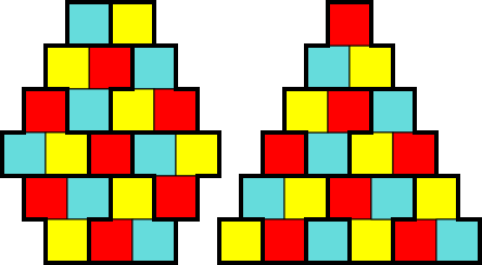 [alveare e piramide colorate]