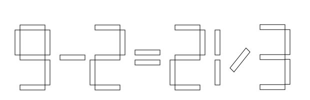 [9-2=21/3]
