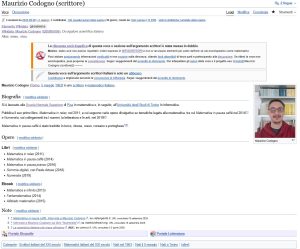 La voce su di me in Wikipedia