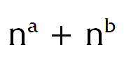 [n^a + n^b]