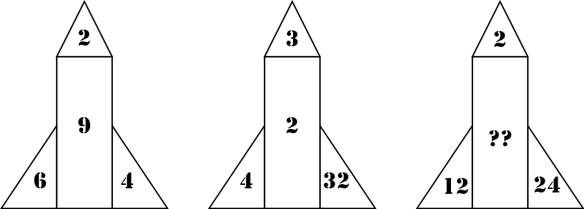 [tre razzi: 2-9-6-4, 3-2-4-32, 2-??-12-24]