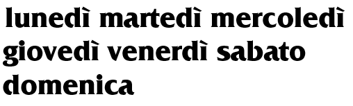 [I giorni della settimana]