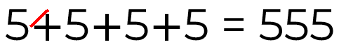 [545+5+5 = 555]