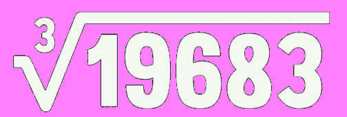 radice cubica di 19683